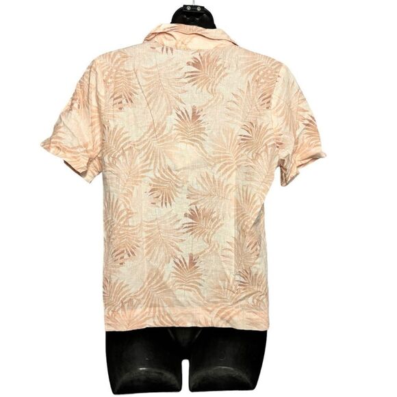 NEW Faherty peachy linen tropical print relaxed fit button up top size XS - Picture 7 of 7